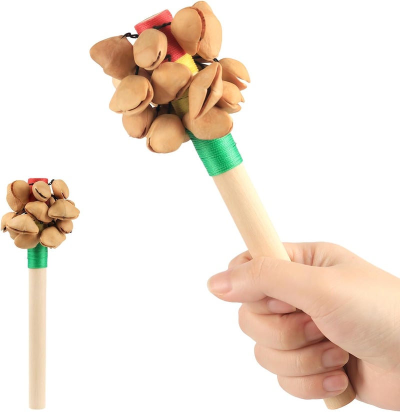GOGHOST Large African Natural Shaker Cacho Seed Pod Rattle Handmade Percussion Gifts Peruvian Musical Instrument - Nature Sounds for Meditation, ASMR, Sound Therapy, Yoga (Chacha-1 Pack) - Image 1